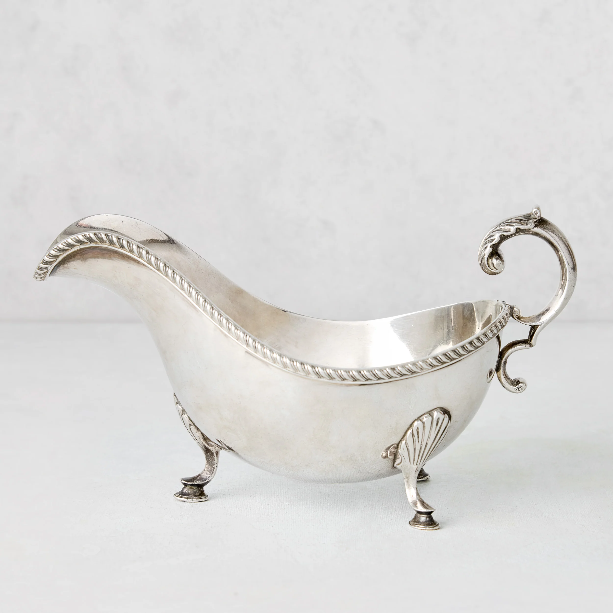 Vintage Silverplate Edged Gia Gravy Boat