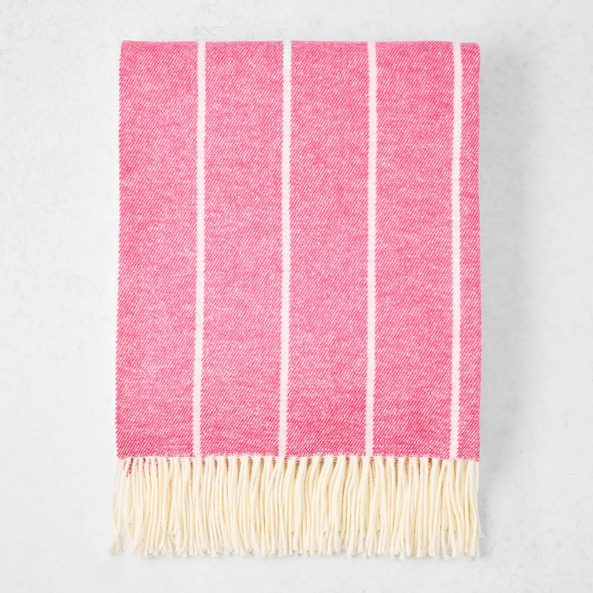Wild Orchid Pink Fiji Stripe Throw Blanket