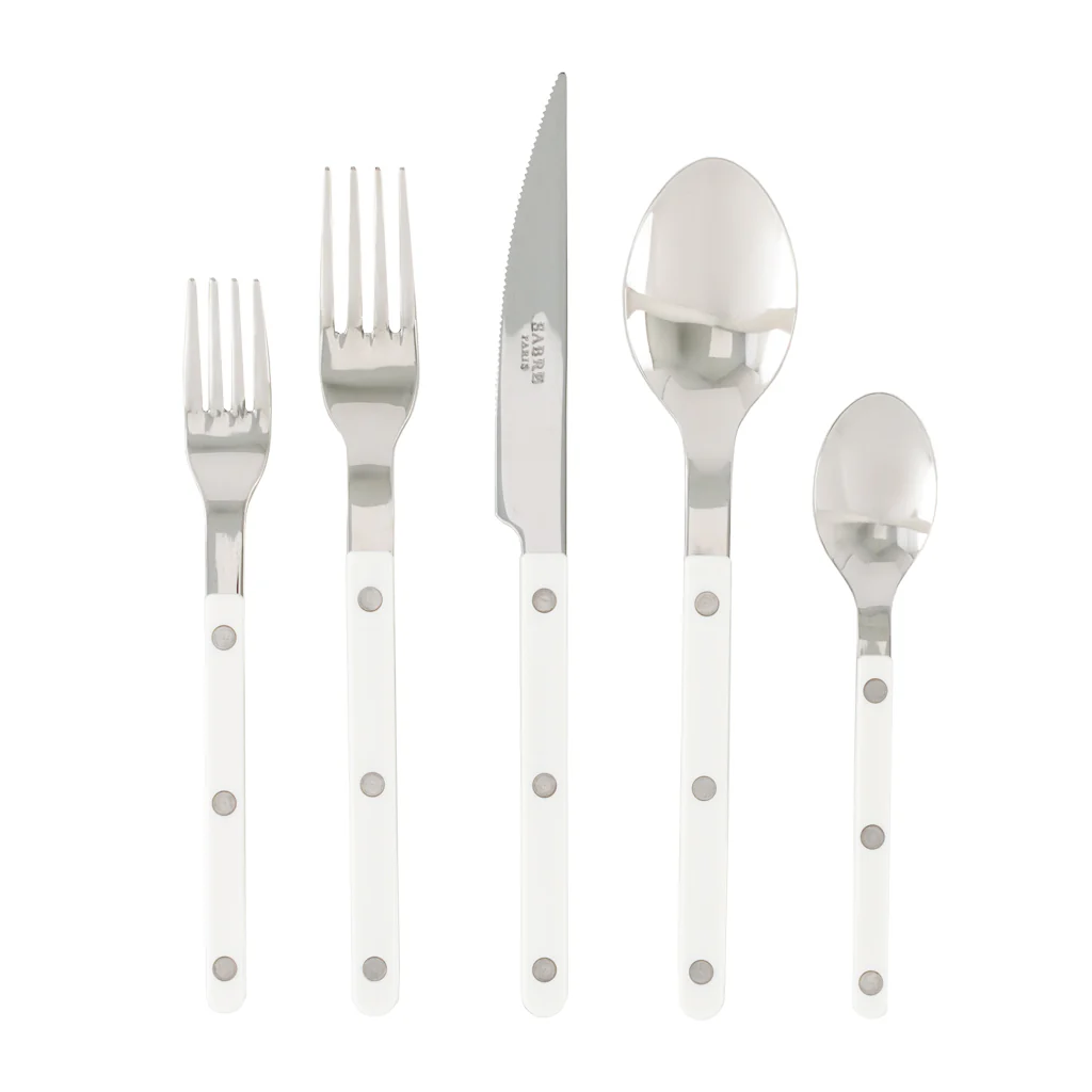 White Bistro 5-Piece Flatware Set - Image 2