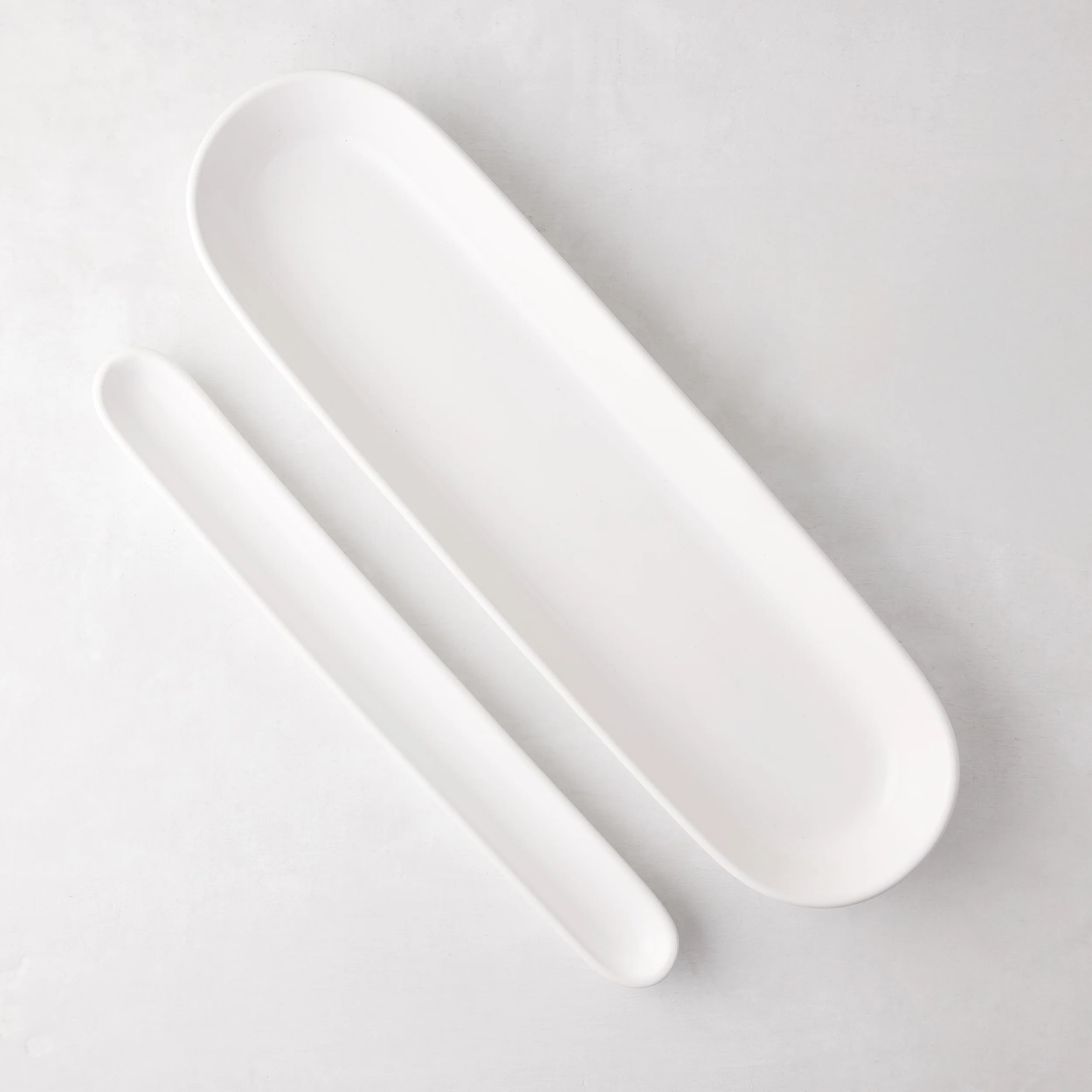 White Ceramic Baguette Serving Tray - Image 5