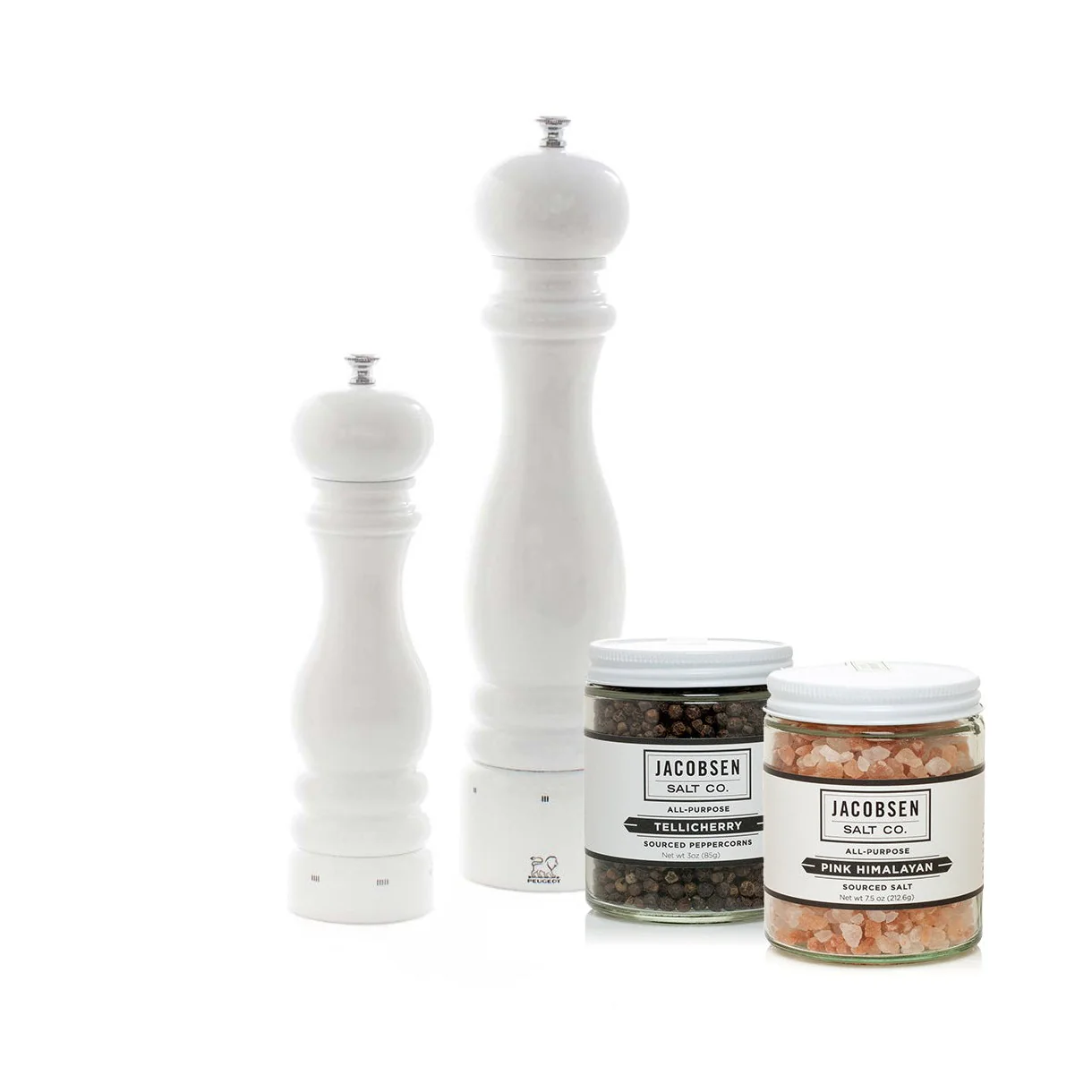 Peugeot Paris White Lacquer Mills with Jacobsen Salt & Pepper Gift Set - Image 2