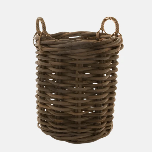 Woven Wood Medium Round Basket