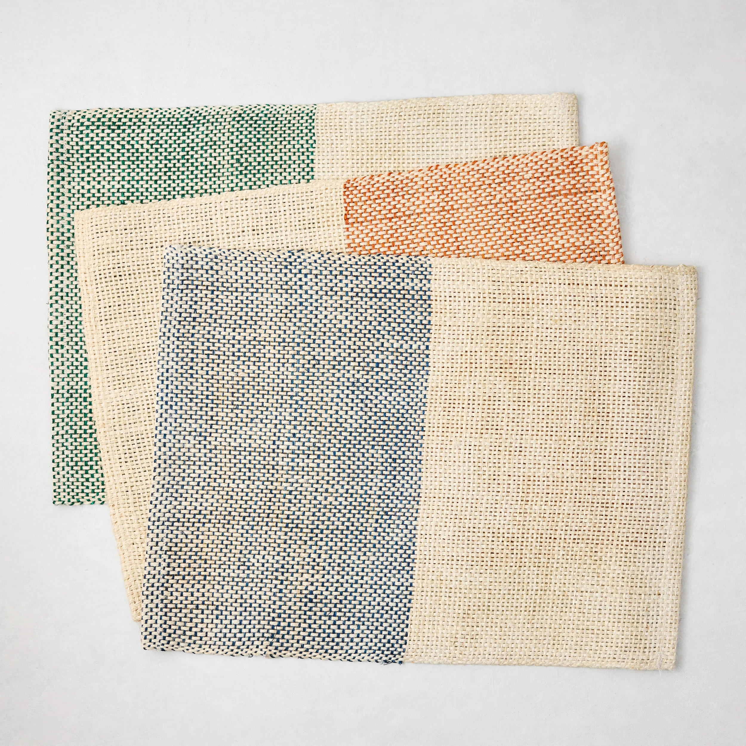 Orange Woven Half and Half Rectangular Placemat - Image 2