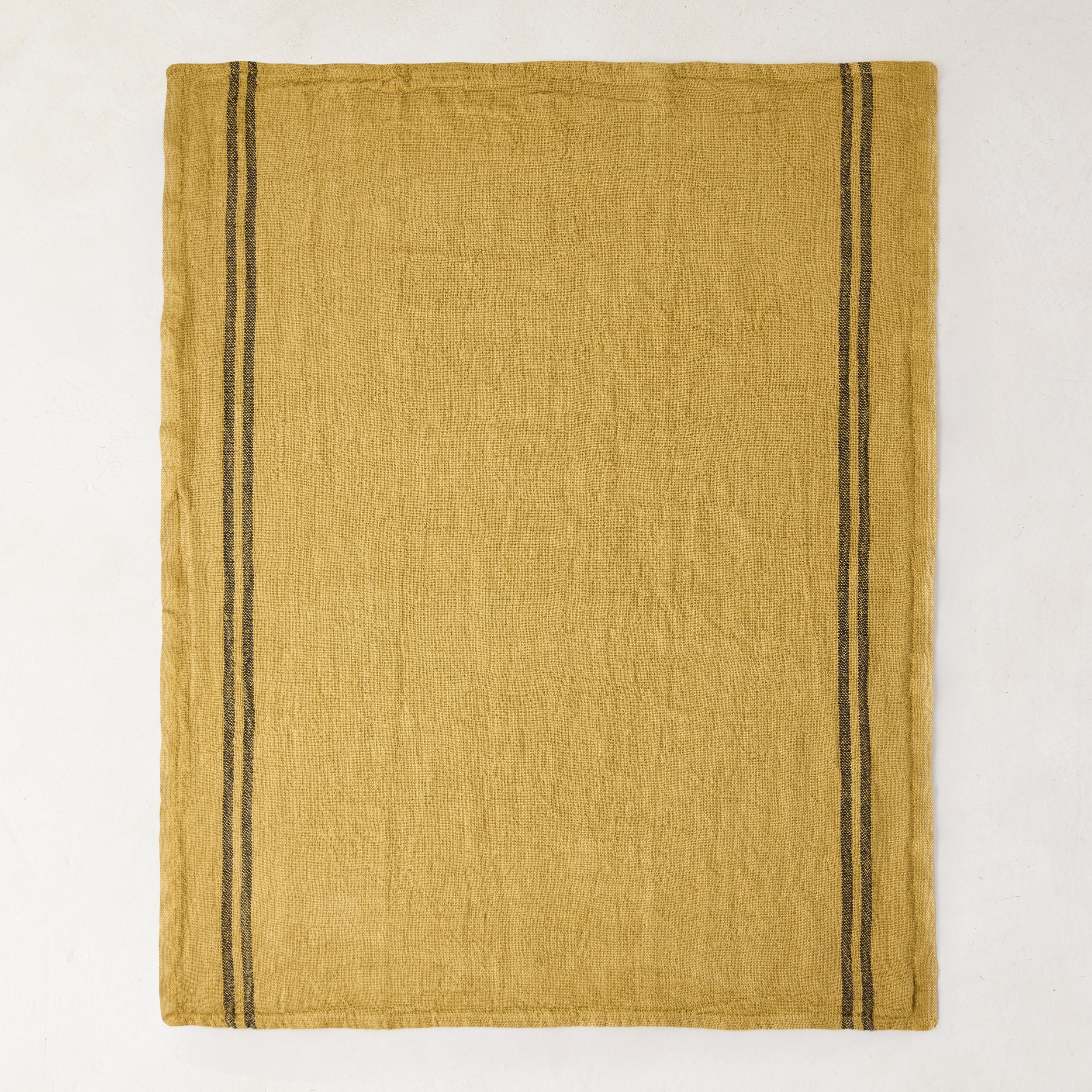 Goldenrod Yellow Striped French Linen Tea Towels, Set of 2 - Image 5